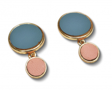 aretes fantasia circulo azul 